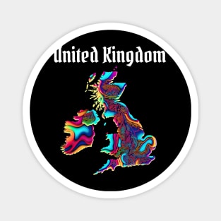 Psychedelic United Kingdom Magnet